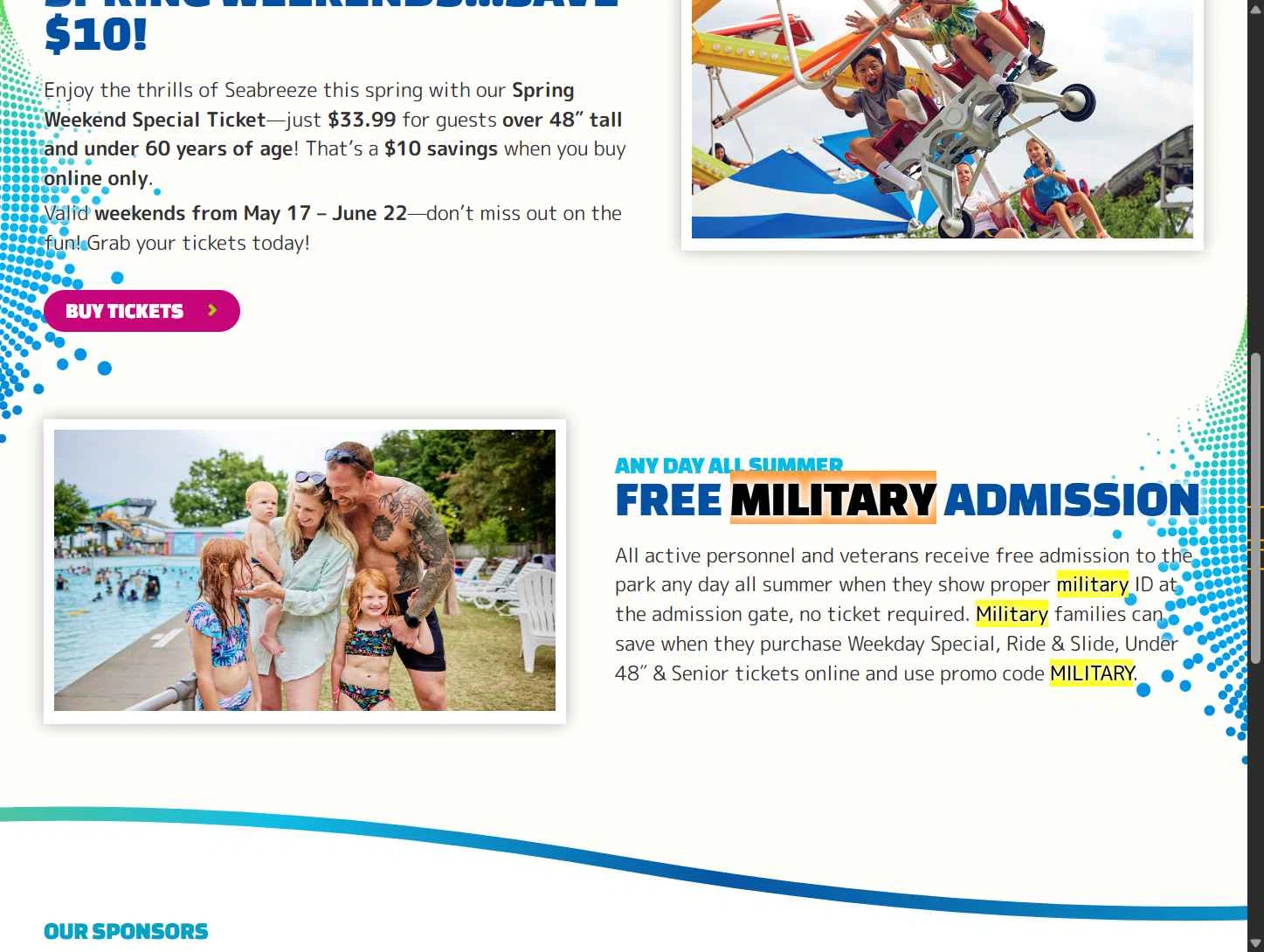 Seabreeze Amusement Park checkout page showing Seabreeze Amusement Park promo code box | Screenshot taken by SimplyCodes community member on May 28, 2025