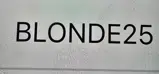 BLONDE25 coupon verification screenshot