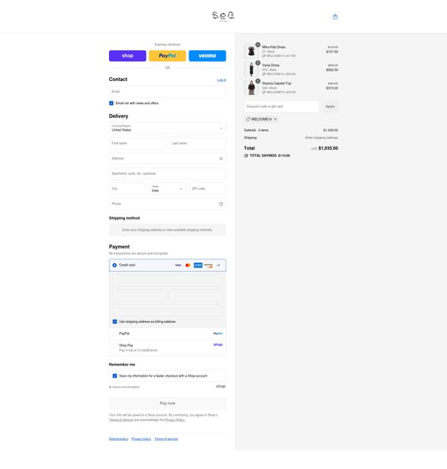 Sea New York checkout page showing Sea New York promo code box | Screenshot taken by SimplyCodes community member on Sep 8, 2025