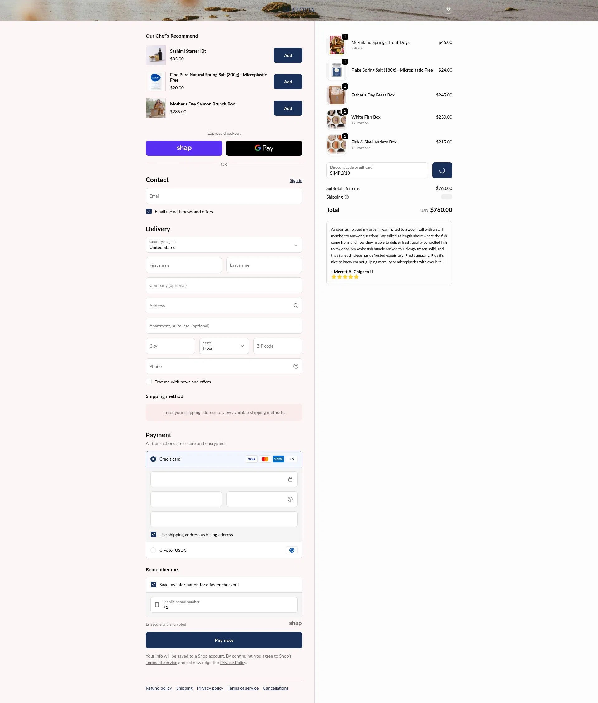 Seatopia checkout page showing Seatopia discount code box | Screenshot taken by SimplyCodes community member on Jan 1, 2026