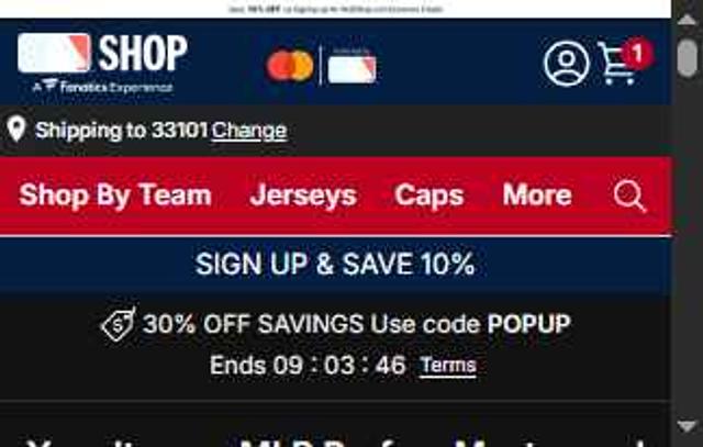 Seattle Mariners checkout page showing Seattle Mariners promo code box | Screenshot taken by SimplyCodes community member on Oct 3, 2025