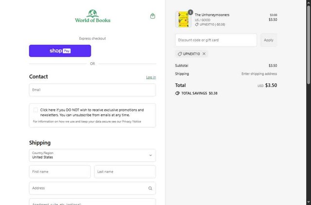 SecondSale checkout page showing SecondSale promo code box | Screenshot taken by SimplyCodes community member on Aug 8, 2025
