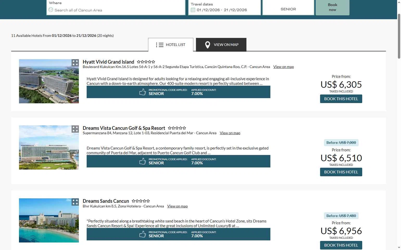 Secrets Resorts & Spas checkout page showing Secrets Resorts & Spas promo code box | Screenshot taken by SimplyCodes community member on Jan 16, 2026