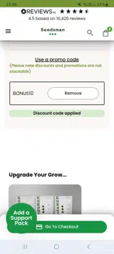 BONUS10 coupon verification screenshot