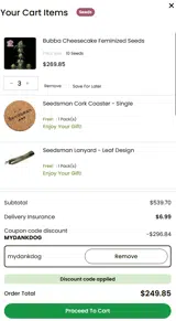 MYDANKDOG coupon verification screenshot
