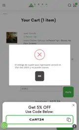 BWB10 coupon verification screenshot