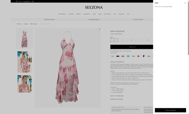 Seezona checkout page showing Seezona promo code box | Screenshot taken by SimplyCodes community member on Jul 1, 2025