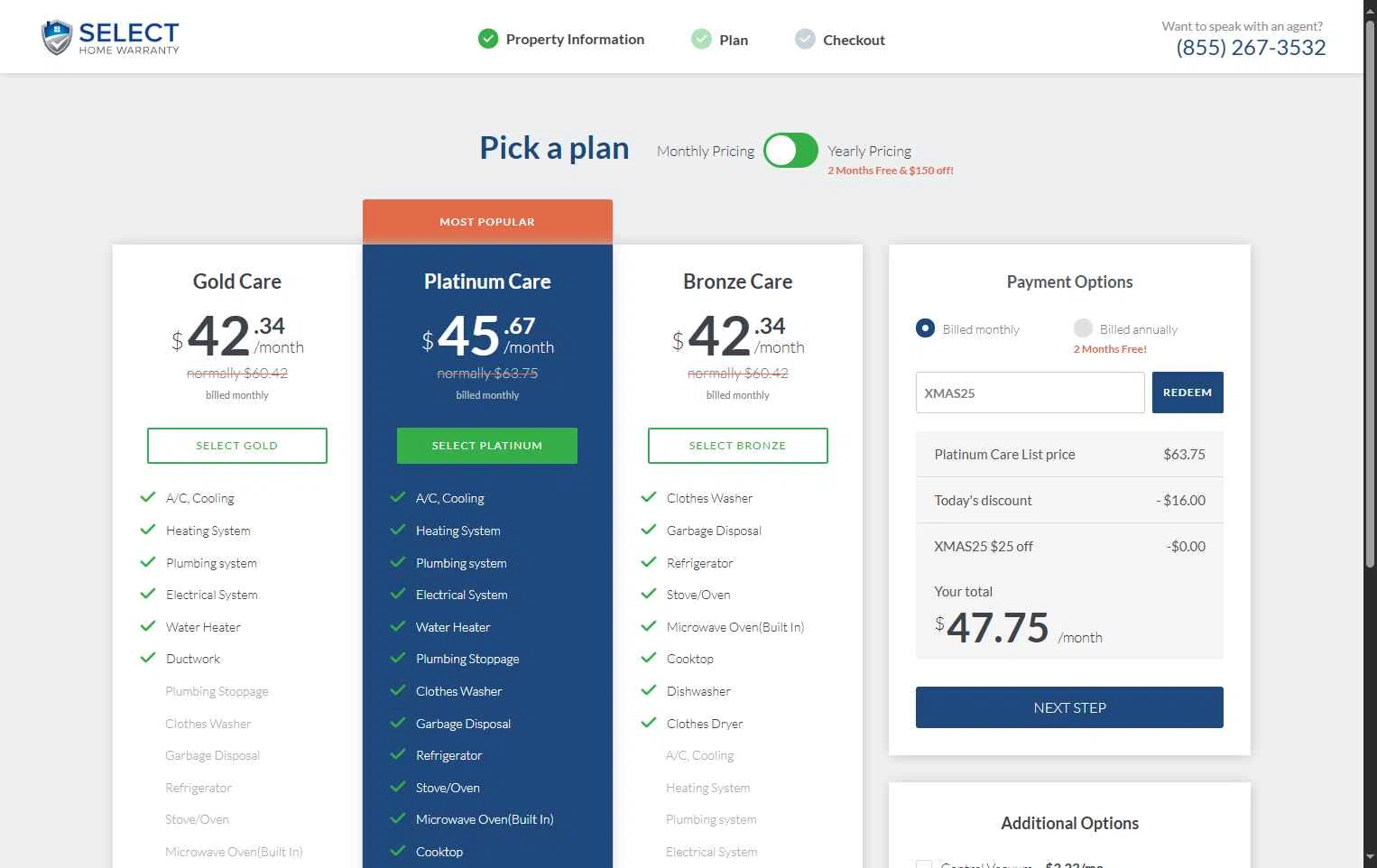 Select Home Warranty checkout page showing Select Home Warranty promo code box | Screenshot taken by SimplyCodes community member on Jul 24, 2025