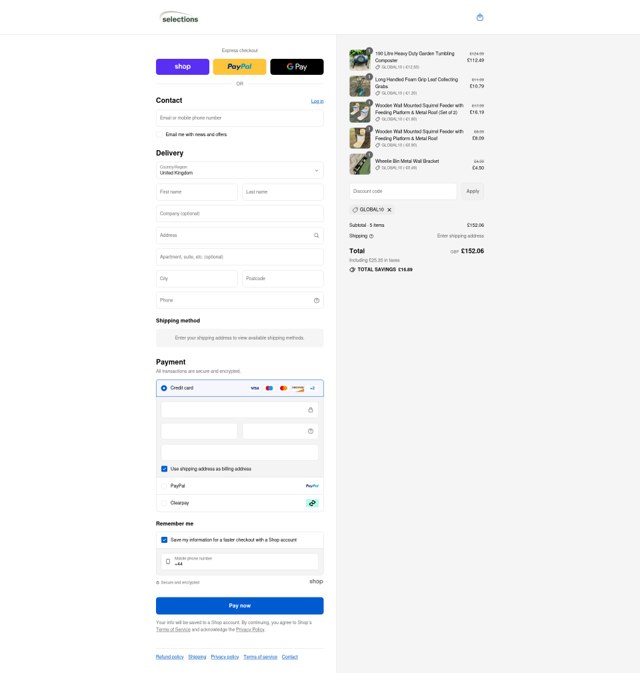 Selections checkout page showing Selections promo code box | Screenshot taken by SimplyCodes community member on Sep 4, 2025