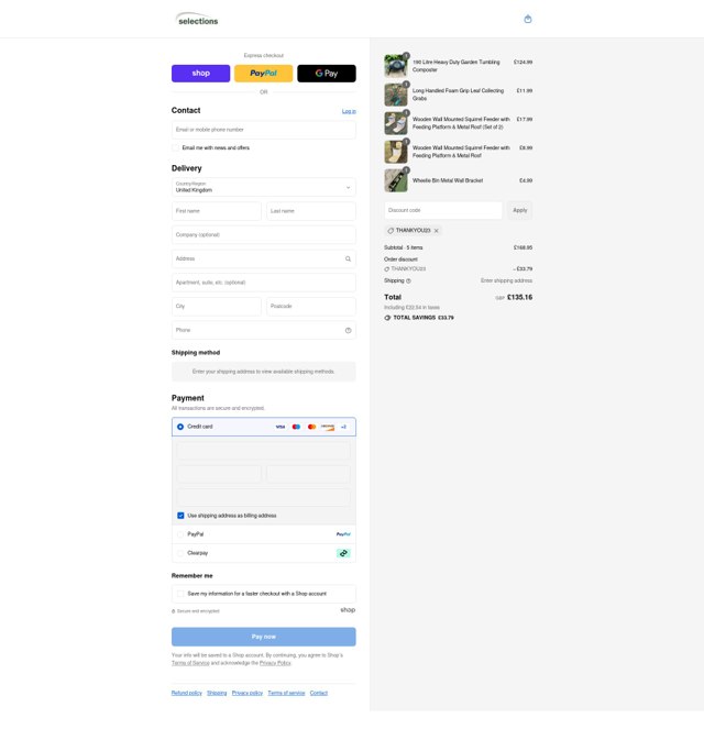 Selections checkout page showing Selections promo code box | Screenshot taken by SimplyCodes community member on Aug 30, 2025