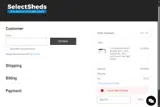 Select Sheds coupon verification screenshot