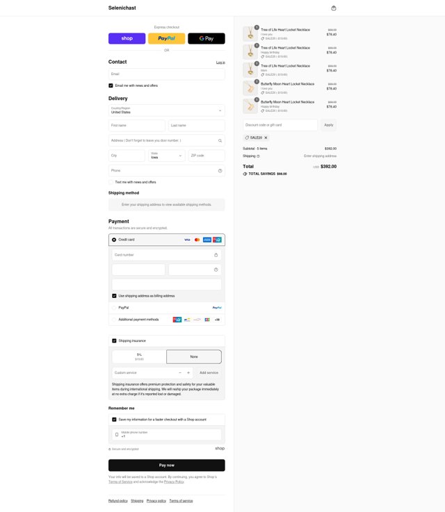 Selenichast checkout page showing Selenichast discount code box | Screenshot taken by SimplyCodes community member on Sep 3, 2025