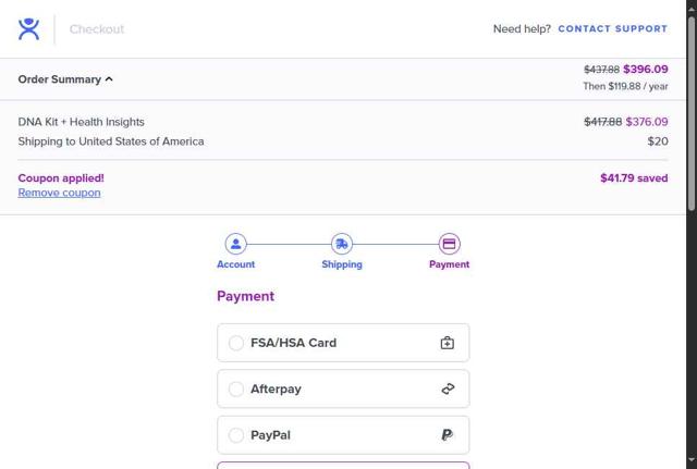SelfDecode checkout page showing SelfDecode coupon code box | Screenshot taken by SimplyCodes community member on Aug 21, 2025