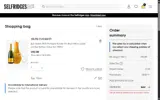 Selfridges coupon verification screenshot