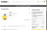 Selfridges coupon verification screenshot