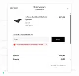Selle Italia coupon verification screenshot