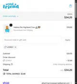 LOVELY coupon verification screenshot