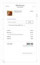 STRETCH10 coupon verification screenshot