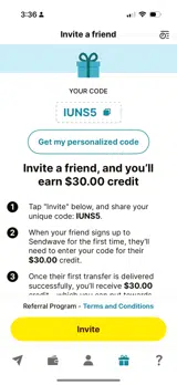 Sendwave coupon verification screenshot