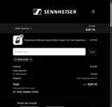 Sennheiser AU coupon verification screenshot