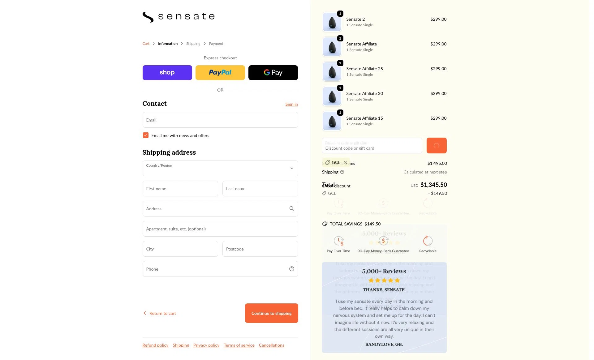 Sensate Promo Codes - $20 Off (3 Verified) Jun 2026