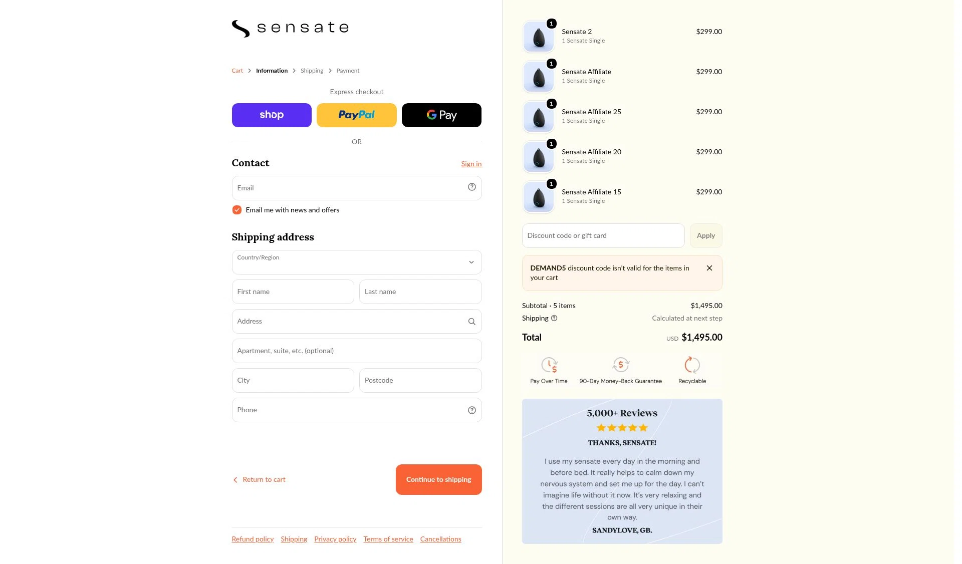 sensate ☆お値下げセール中‼︎☆ Sensate Promo Codes - $20 Off (3 Verified) Jul 2026