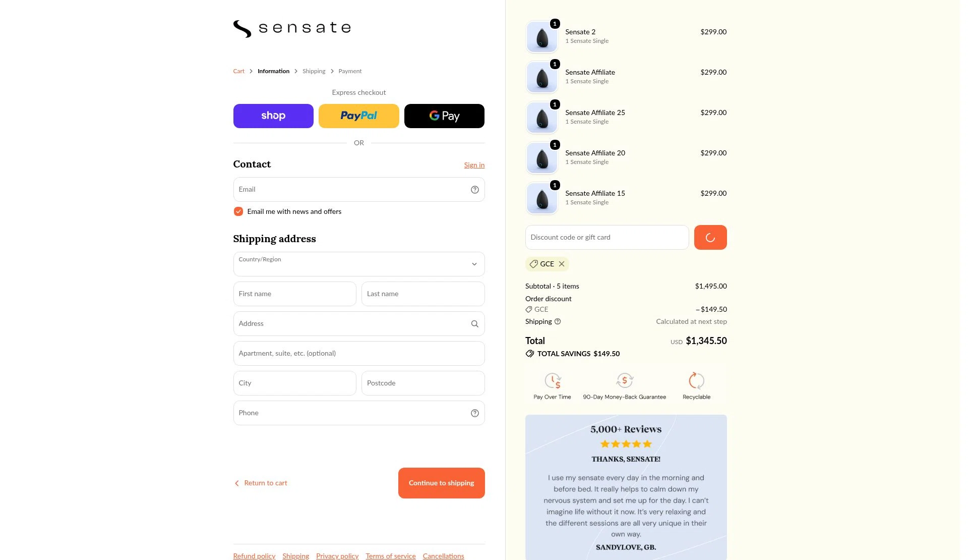 Sensate Promo Codes - $20 Off (3 Verified) Jul 2026