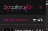 Sensations Plus coupon verification screenshot