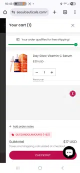 GLITZANDGLAMOUR13 coupon verification screenshot
