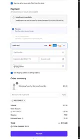 WELCOME15 coupon verification screenshot