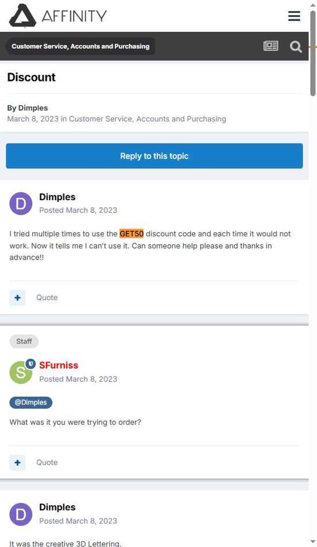 Affinity checkout page showing Affinity discount code box | Screenshot taken by SimplyCodes community member on Jul 18, 2025