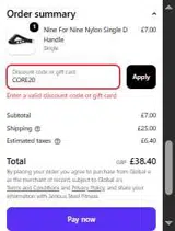 CORE20 coupon verification screenshot