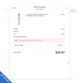 HALLOWEEN25 coupon verification screenshot