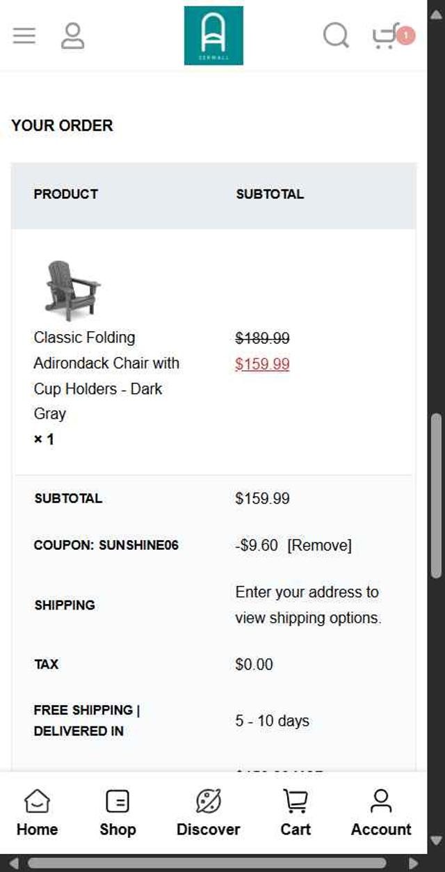 Serwall checkout page showing Serwall coupon code box | Screenshot taken by SimplyCodes community member on Sep 9, 2025