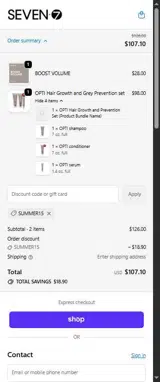SUMMER15 coupon verification screenshot