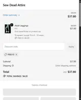 FREE10 coupon verification screenshot