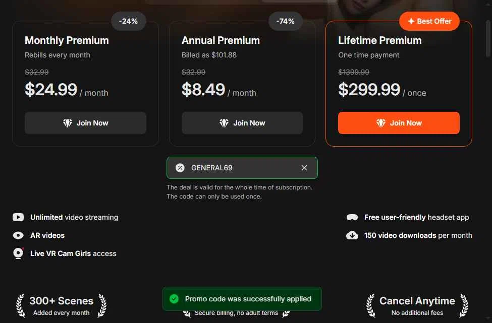 SexLikeReal checkout page showing SexLikeReal promo code box | Screenshot taken by SimplyCodes community member on Oct 11, 2025