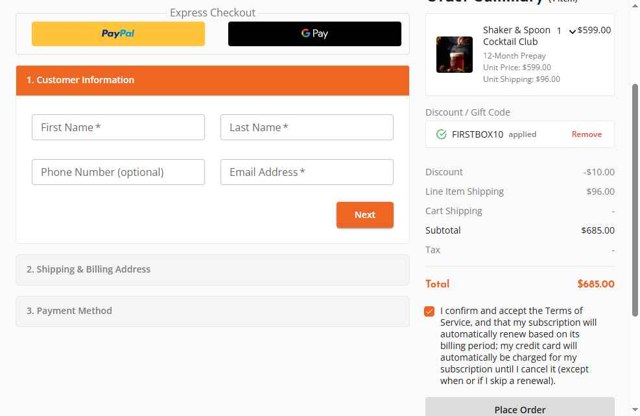 Shaker & Spoon checkout page showing Shaker & Spoon discount code box | Screenshot taken by SimplyCodes community member on May 12, 2025