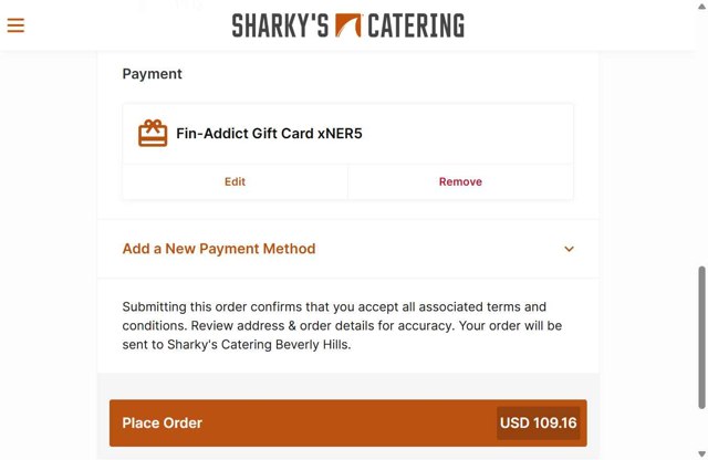 Sharky's checkout page showing Sharky's coupon code box | Screenshot taken by SimplyCodes community member on Sep 2, 2025