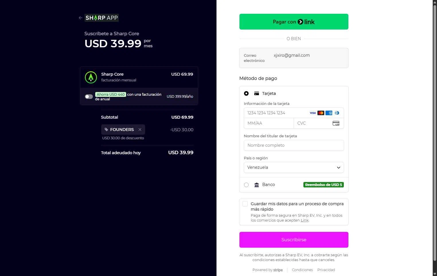 Sharp App checkout page showing Sharp App promo code box | Screenshot taken by SimplyCodes community member on Dec 18, 2025