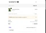 SheBird coupon verification screenshot