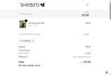 SheBird coupon verification screenshot