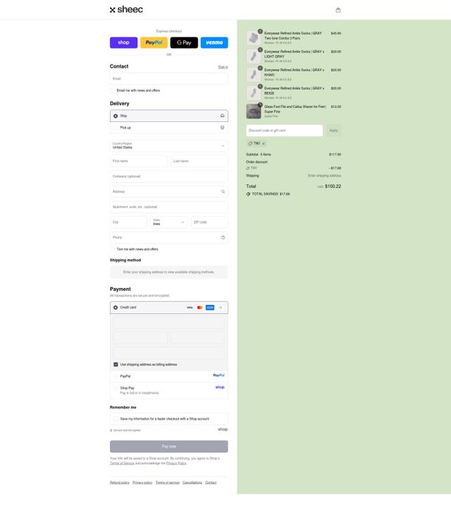 Sheec checkout page showing Sheec promo code box | Screenshot taken by SimplyCodes community member on Sep 12, 2025