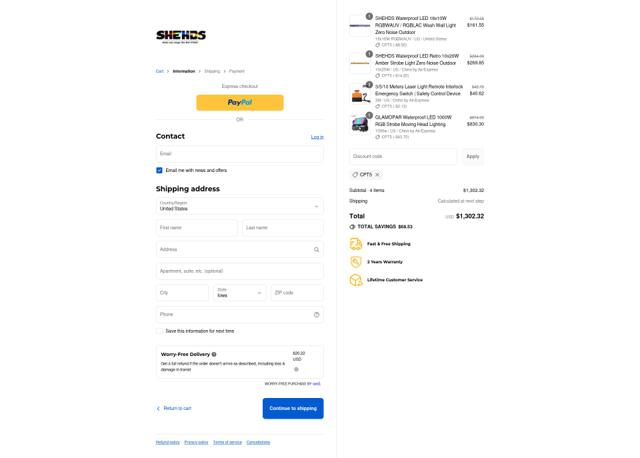 SHEHDS checkout page showing SHEHDS discount code box | Screenshot taken by SimplyCodes community member on Sep 8, 2025