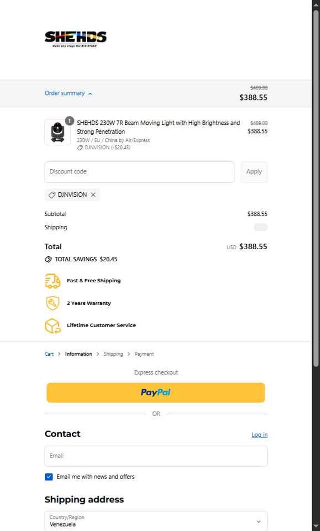 SHEHDS checkout page showing SHEHDS discount code box | Screenshot taken by SimplyCodes community member on Sep 5, 2025