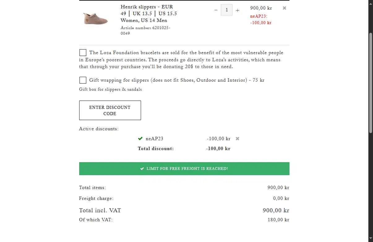 Shepherd of Sweden checkout page showing Shepherd of Sweden discount code box | Screenshot taken by SimplyCodes community member on Jul 5, 2025