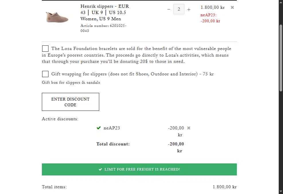 Shepherd of Sweden checkout page showing Shepherd of Sweden discount code box | Screenshot taken by SimplyCodes community member on Jul 5, 2025