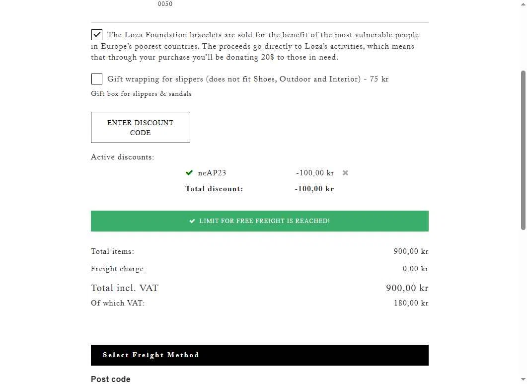 Shepherd of Sweden checkout page showing Shepherd of Sweden discount code box | Screenshot taken by SimplyCodes community member on May 27, 2025