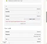INV20 coupon verification screenshot