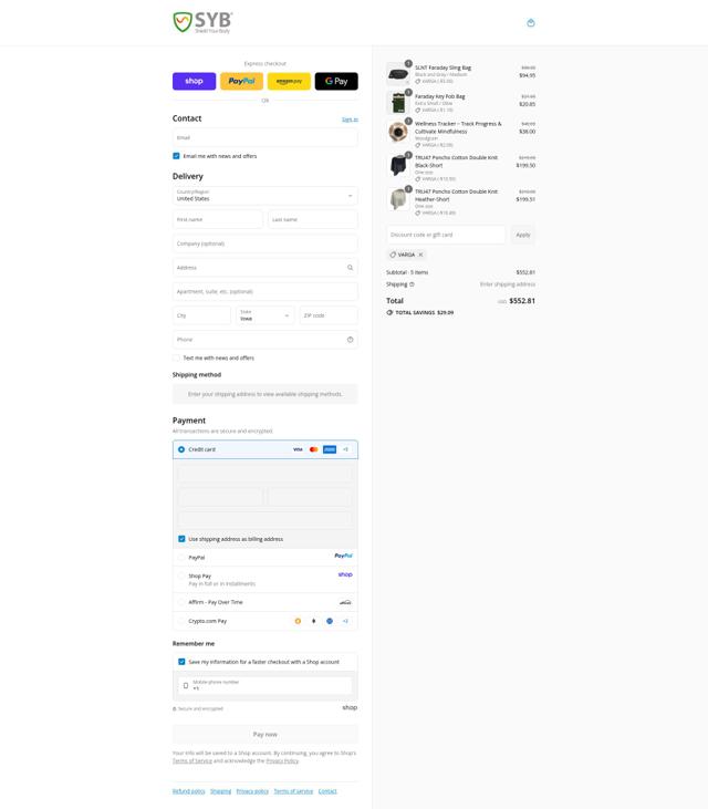 Shield Your Body checkout page showing Shield Your Body coupon code box | Screenshot taken by SimplyCodes community member on Sep 10, 2025